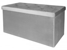 L&B Lavice s úložným prostorem 78 x 40 x 40 cm, stříbrná