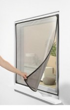 MP Magnetický okenní rám se síťkou proti hmyzu a slunci, 110 x 130 cm, antracit