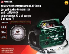 PARKSIDE Aku kompresor a pumpa 20 V PKA 20-Li B2 – bez akumulátoru a nabíječky
