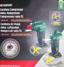 PARKSIDE Aku kompresor PAK 20-Li B2 + PALP 20-Li B2 bez akumulátoru a nabíječky